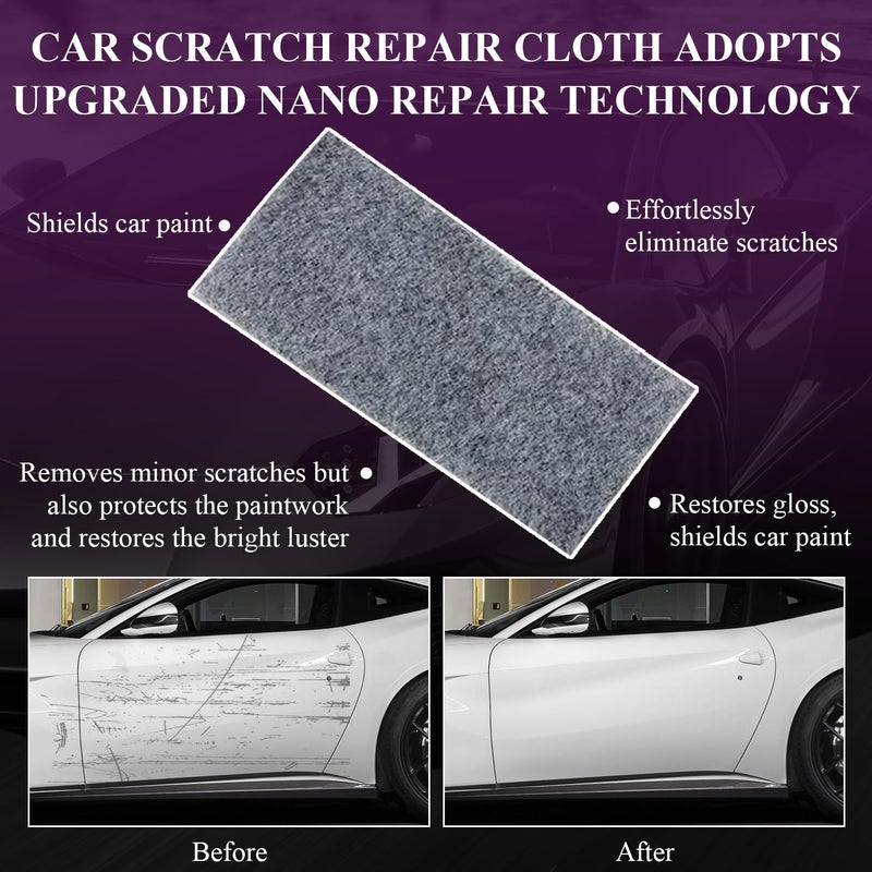 enterlent Nano Sparkle Cloth Car Scratch Remover Set,Magic Nano Sparkle Cleaning Cloth Car Scratch Remover,Nano Sparkle Cloth and Car Scratch Repair Paste for Deep Scratch Repair - Image 4